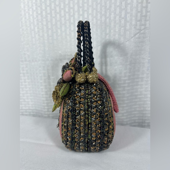 Mary Frances Beaded Floral Mini Handbag Purse - Picture 4 of 12